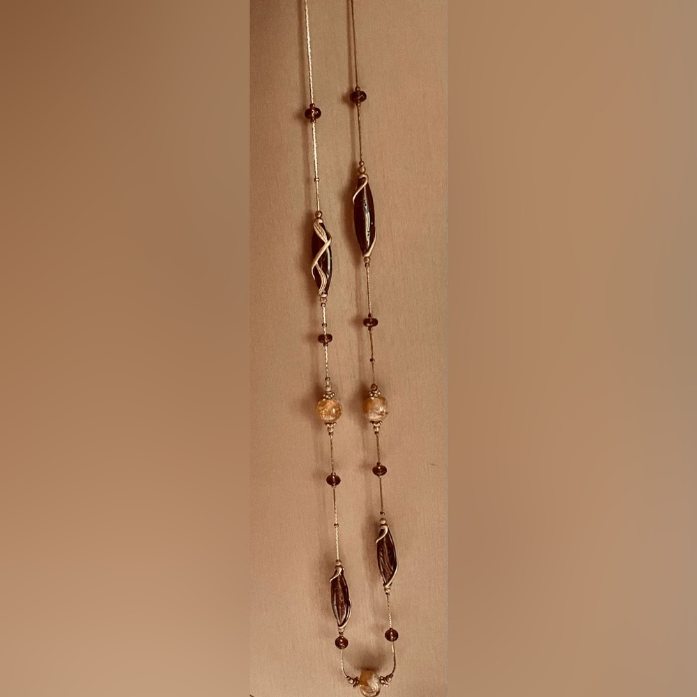 Vtg Beaded Boho Chic Necklace